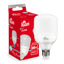 20W Lâmpada Led Globe 20W 6.500K Branca Fria Base E27 Bivolt Kian