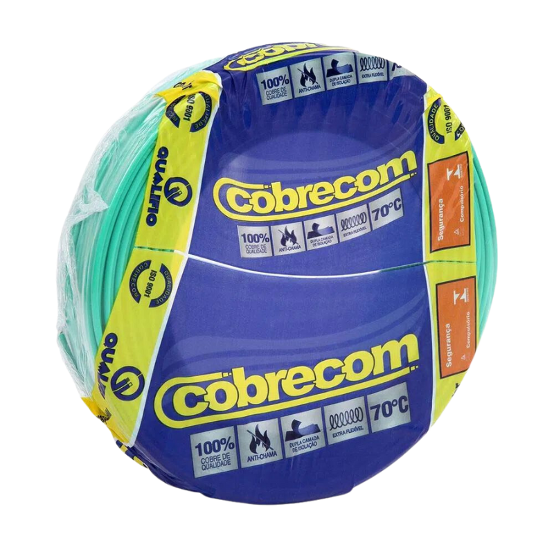 CABINHO FLEXIVEL - COBRECOM - 2,50mm VERDE 100mt
