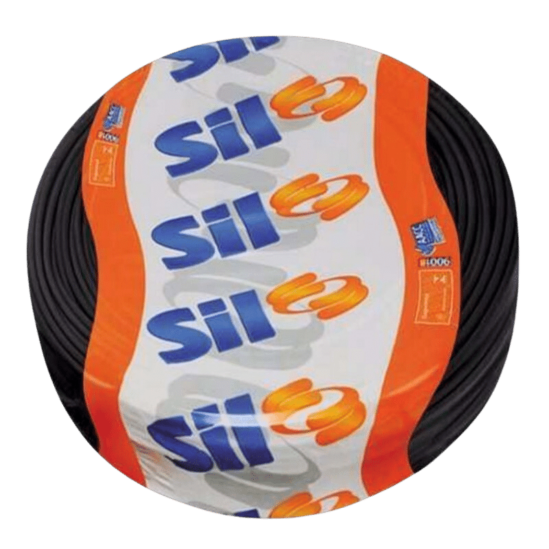CABINHO FLEXIVEL SIL 2.5MM PRETO 100 MT