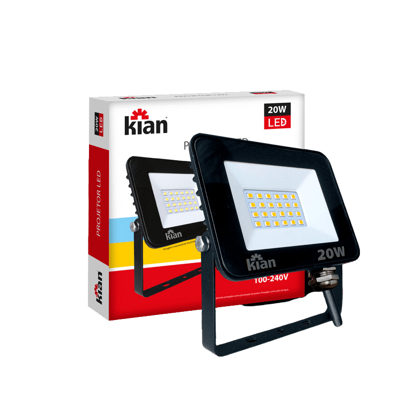 Refletor Led 20W 6.500K Branca Fria Bivolt Kian