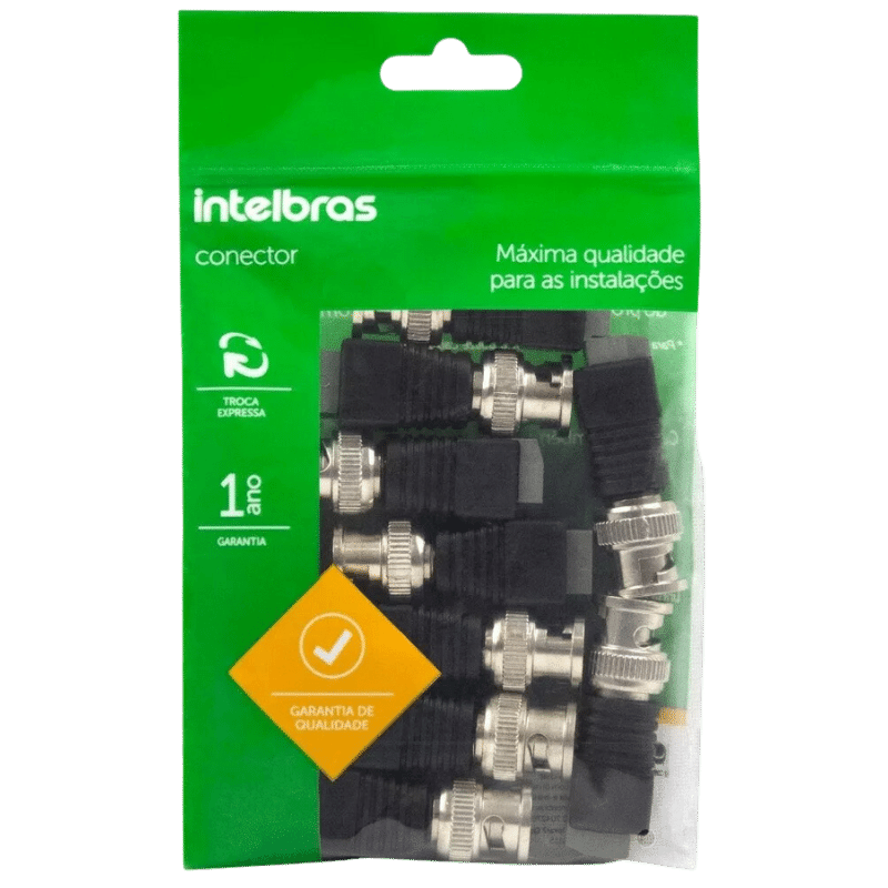 CONECTOR CONEX 1000 BNC BORNE INTELBRAS PACOTE COM 10 UNIDADES - Imagem 2