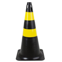CONE PRETO/AMARELO PRO SAFETY